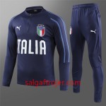 Italien Sweatshirt Dragt Blå 2018-2019 Italien Sweatshirt Dragt Blå 2018-2019